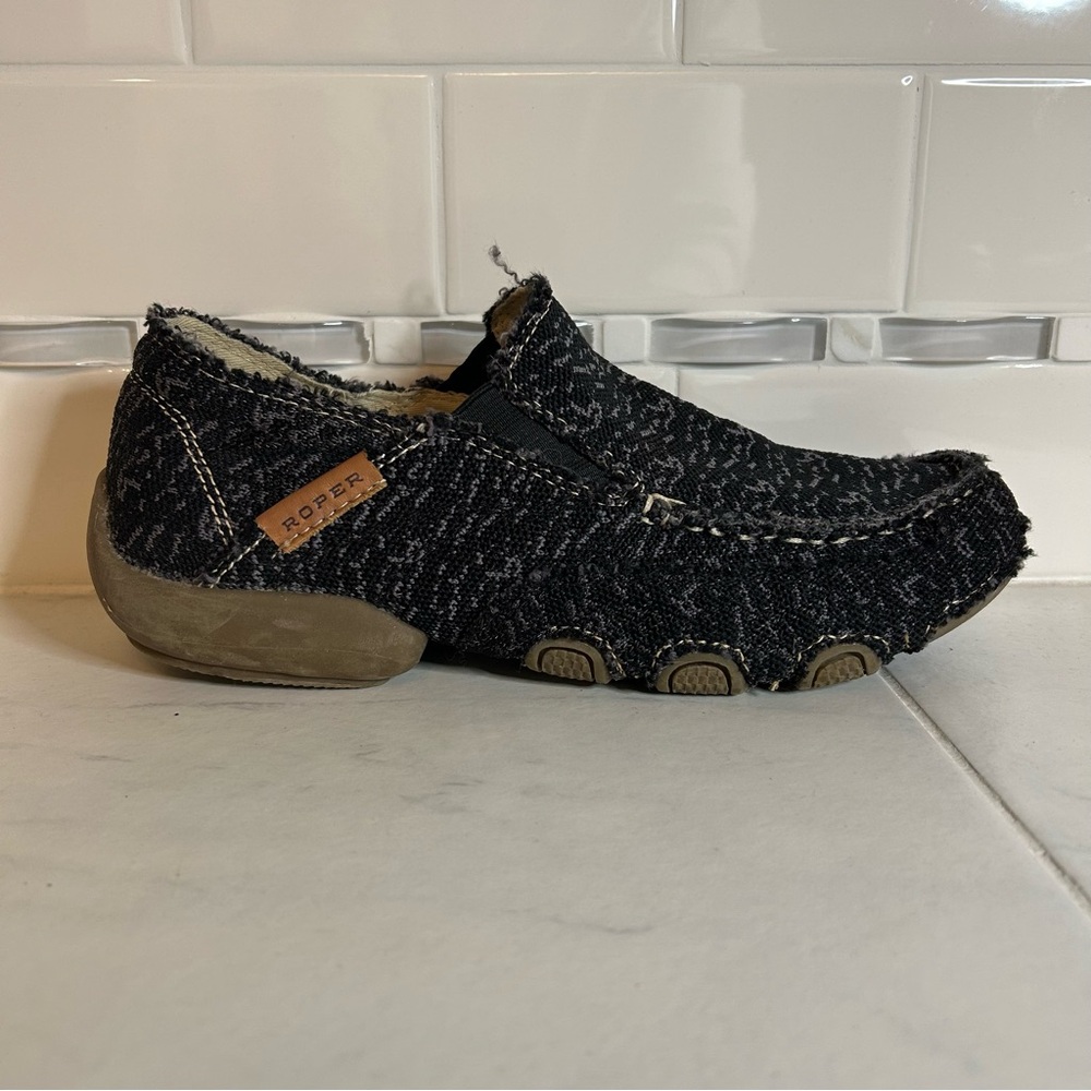 Roper Men's Black, white and Gray Slip-On Loafers. Excellent condition